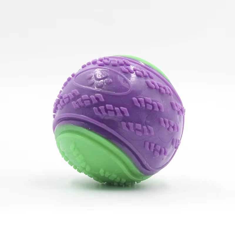 Dogs Interactive Toys Soft TPR Toys for Dog Pet Teeth Cleaning Bite Resistance Squeaky Dog Ball Toy