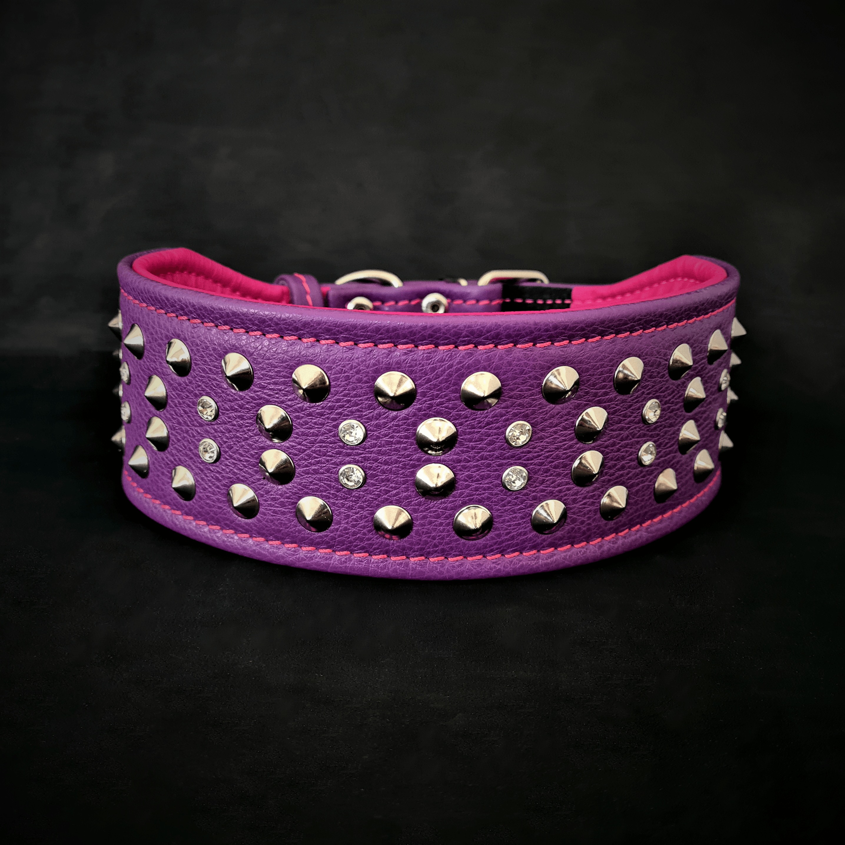 Dog Collar – Wide Soft Leather, 2.8 Inch, Large Breeds