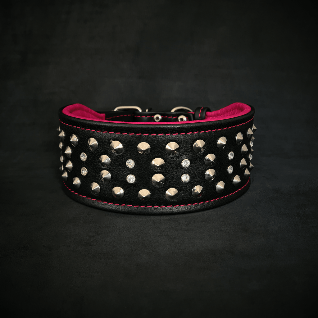 Dog Collar – Wide Soft Leather, 2.8 Inch, Large Breeds