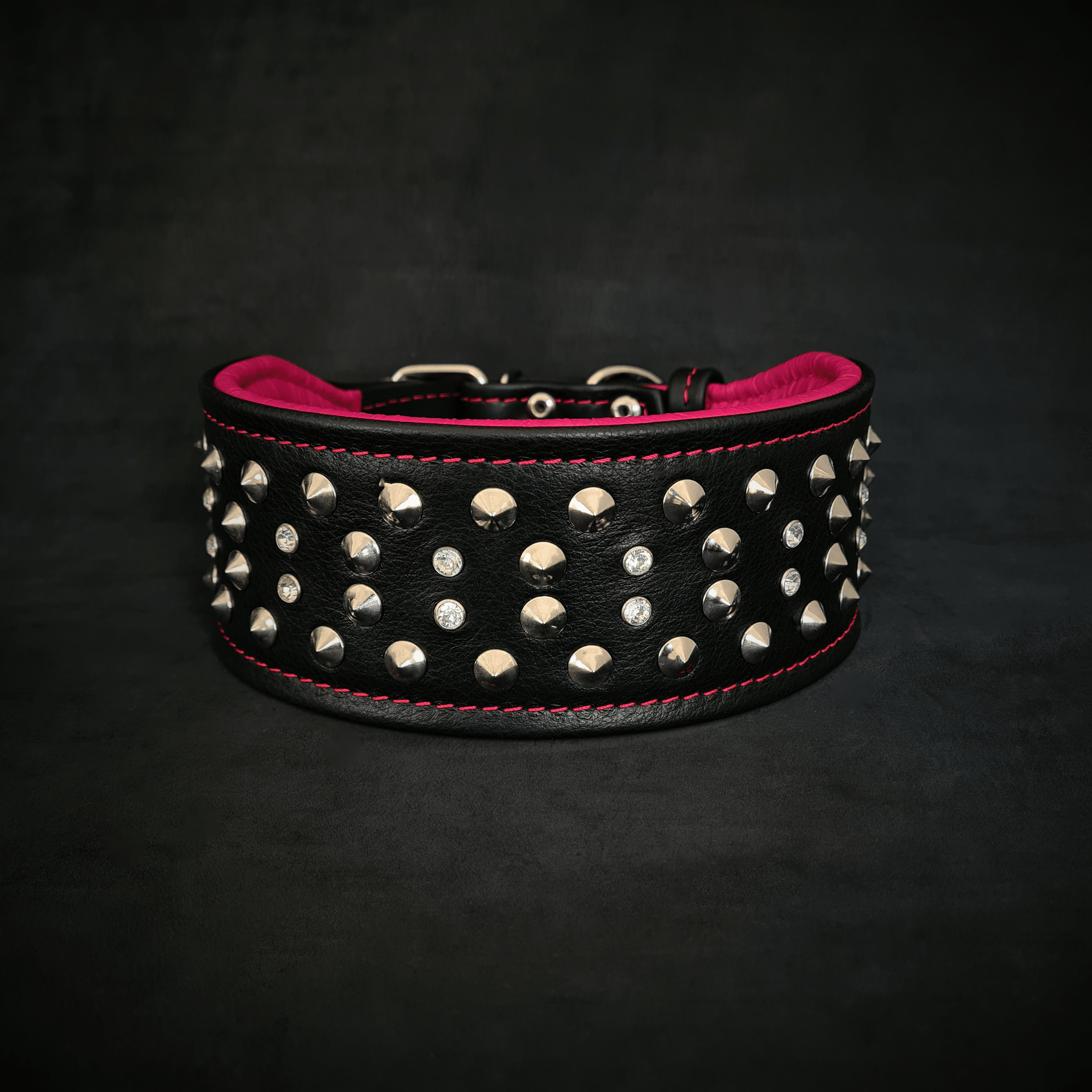 Dog Collar – Wide Soft Leather, 2.8 Inch, Large Breeds