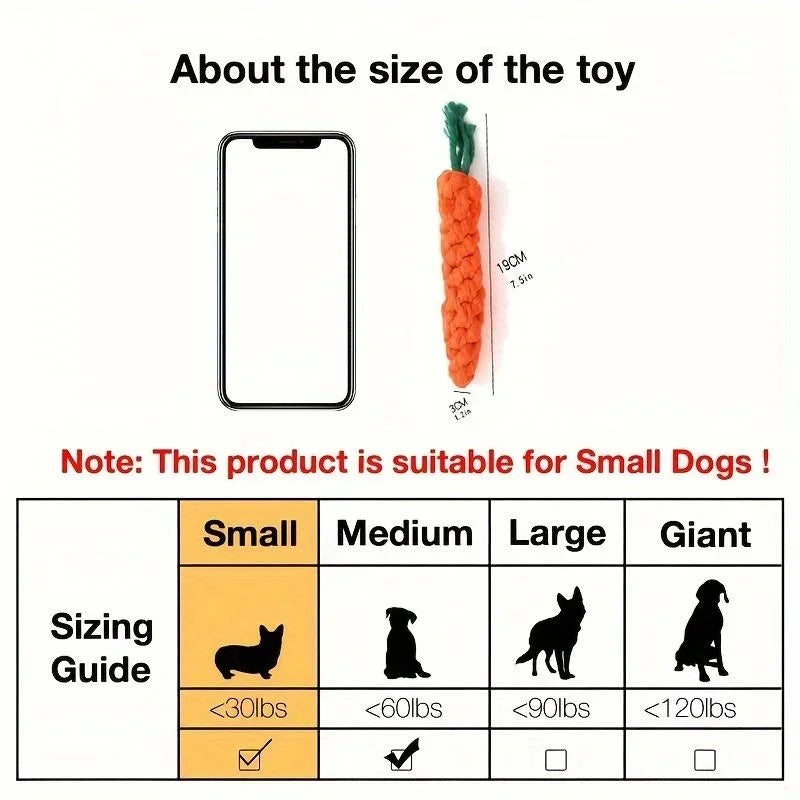 Hot Pet Toys Cotton Rope Weaving Carrot Puppy Dogs to Relieve Boredom and Wear Resistance and Bite Resistance Pet Supplies