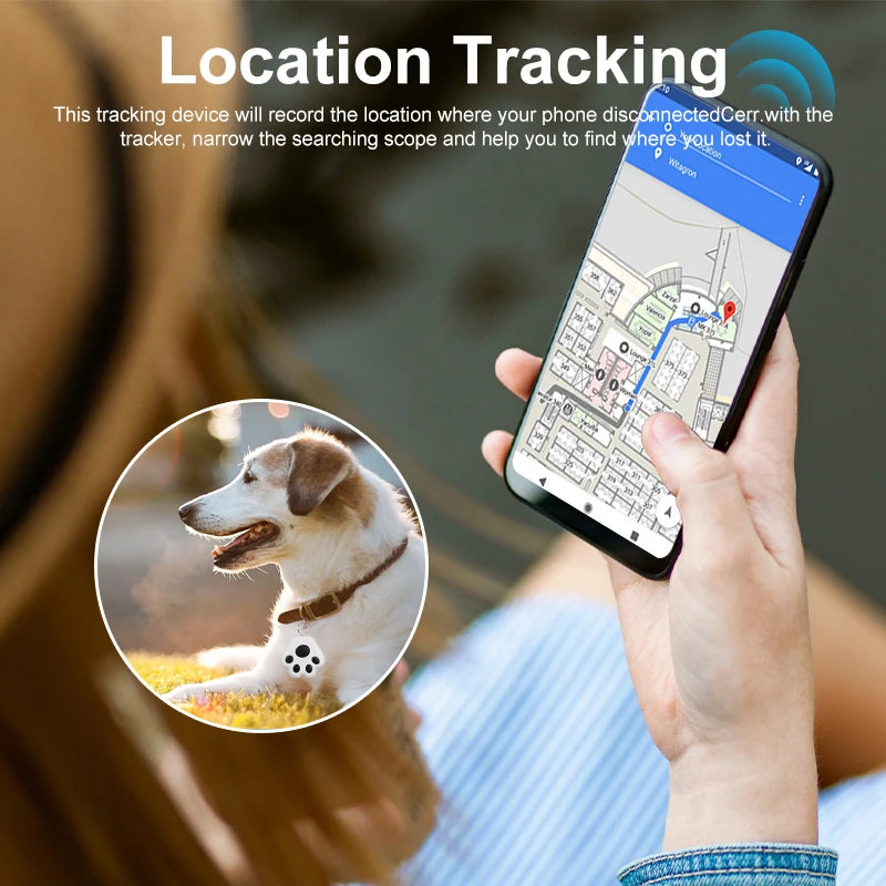 Smart Mini GPS Tracker Bluetooth Anti-Lost Device for Kids Bag Pet Locator Compatible with Ios and Android