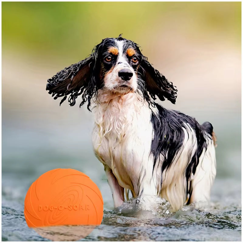 Silicone Flying Saucer Funny Dog Cat Toy Dog Game Flying Discs Resistant Chew Puppy Training Interactive Pet Supplies