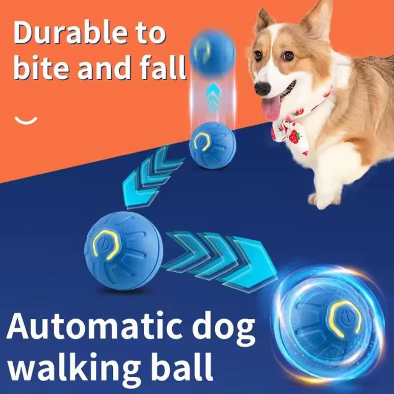 Hot Intelligent Pet Toy Ball Electronic Pet Interactive Toy Moving Ball USB Puppy Automatic Moving Bounce Gift Cat Products.