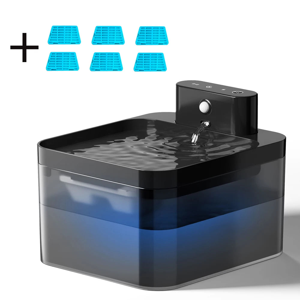 Automatic Cat Water Fountain Wireless Pet Water Dispenser for Dog Cat 2.2L Infrared Sensor Smart Pet Drinkier Accessories
