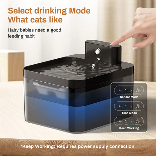 Automatic Cat Water Fountain Wireless Pet Water Dispenser for Dog Cat 2.2L Infrared Sensor Smart Pet Drinkier Accessories
