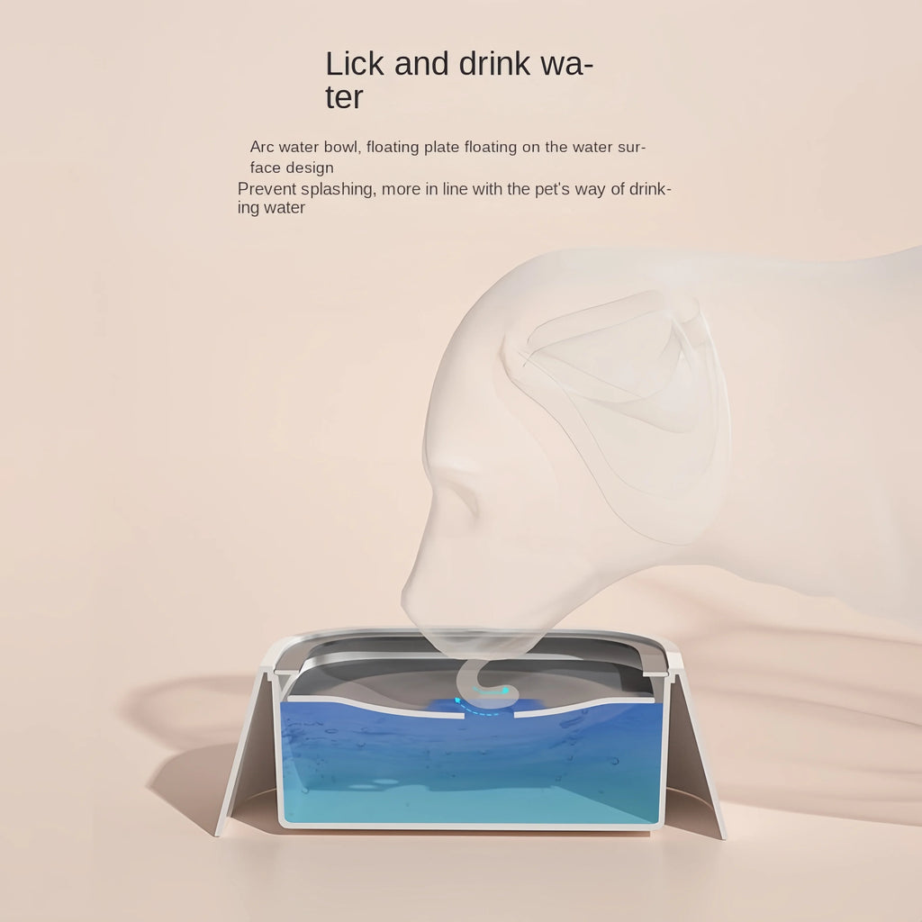 Dog Drinking Water Bowl Floating Non-Wetting Mouth Cat Bowl without Spill Drinking Water Dispenser Plastic Anti-Over Dog Bowl