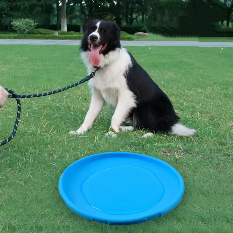 Silicone Flying Saucer Funny Dog Cat Toy Dog Game Flying Discs Resistant Chew Puppy Training Interactive Pet Supplies