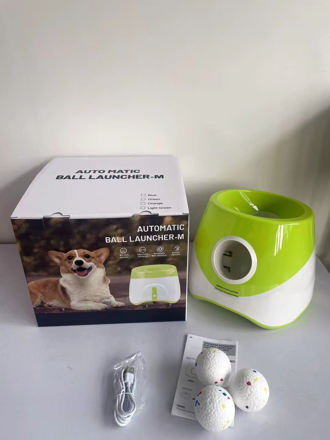 Dog Launcher Automatic Dogs Chase Toy Tennis Throwing Pinball Machine Fun Interactive Throw Rechargable Catapult USB Charging