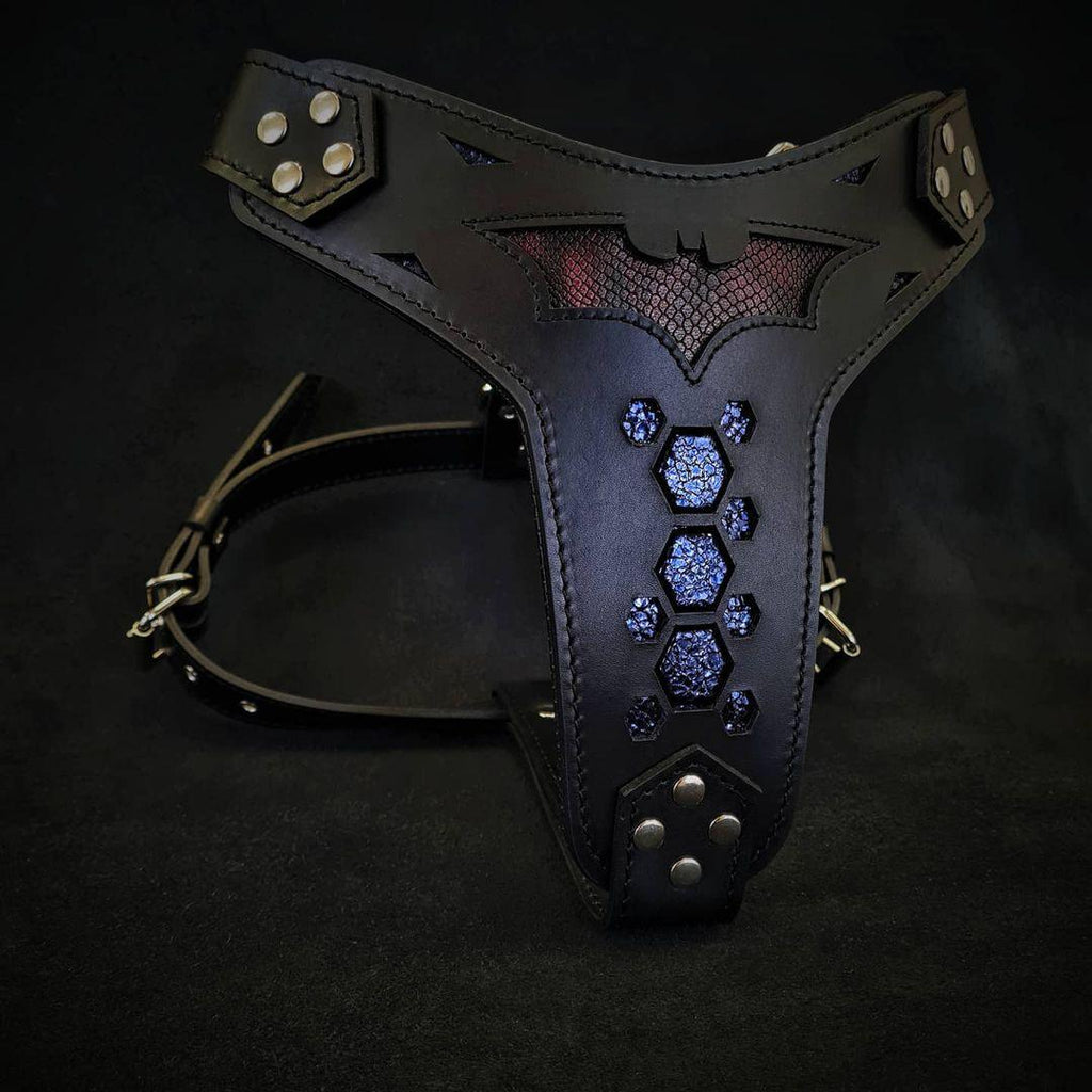 Leather Dog Harness – Heavy Duty No Pull Harness for Large Dogs – Adjustable Premium Leather