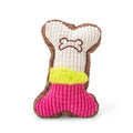 Small Medium Breed Plush Squeaky Bone Chew Toy for Puppy Aggressive Chewer Pet Playing Teeth Cleaning Dog Toy