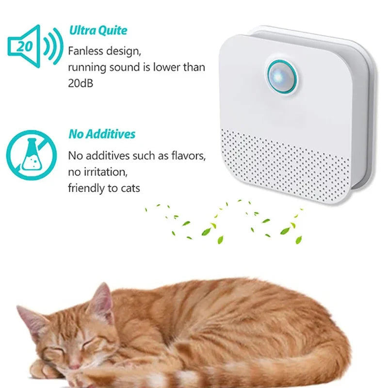 Smart Cat Odor Purifier for Cats Litter Box Deodorizer Dog Toilet Rechargeable Air Cleaner Pets Deodorization Cat Toys Cat Brush