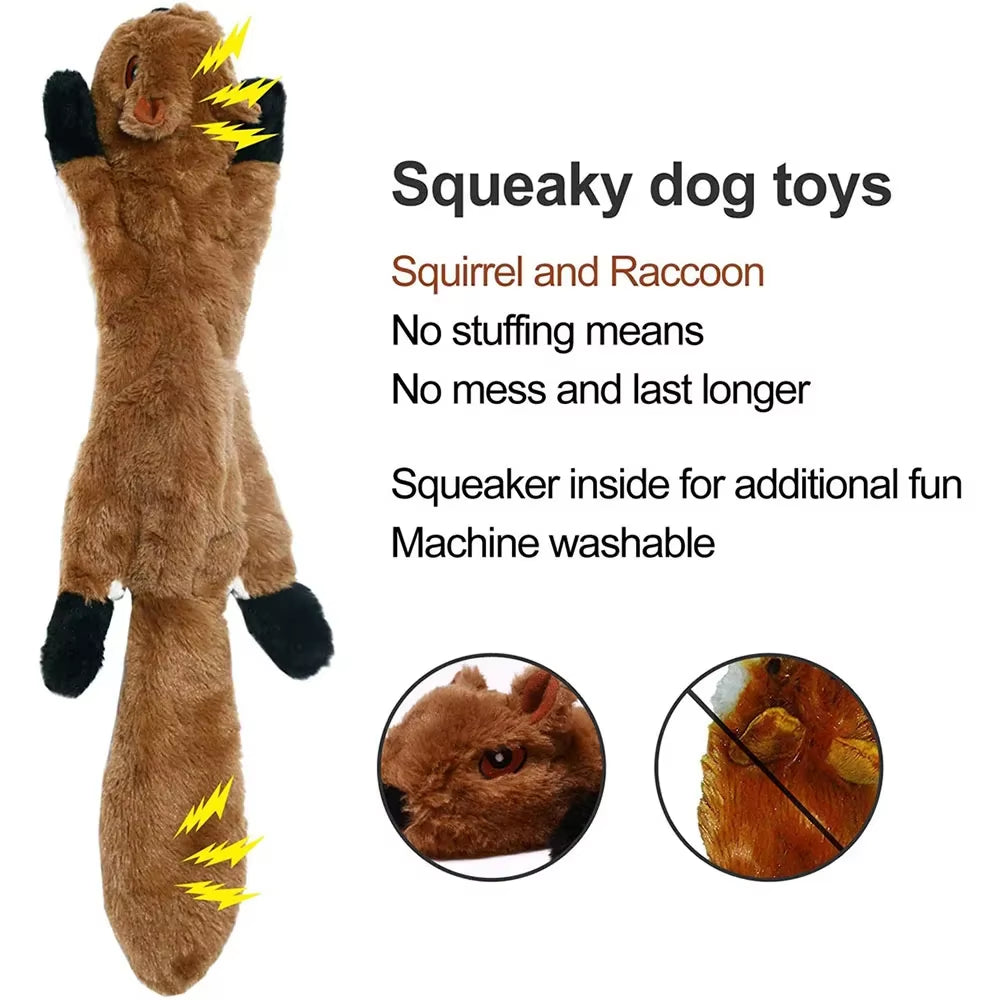 New 45Cm Simulated Animal Holster No Stuffing with Squeakers Dog Chew Toy Durable Plush Crinkle Pet Squeak Toys Pet Supplies