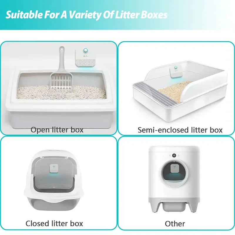 Smart Cat Odor Purifier for Cats Litter Box Deodorizer Dog Toilet Rechargeable Air Cleaner Pets Deodorization Cat Toys Cat Brush