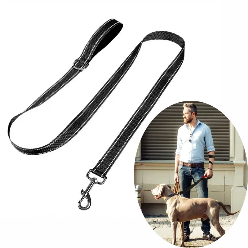 Outdoor Pet Walking Leash 180Cm Comfortable Training Guide with Night Reflective Walking Pet Safety Rope