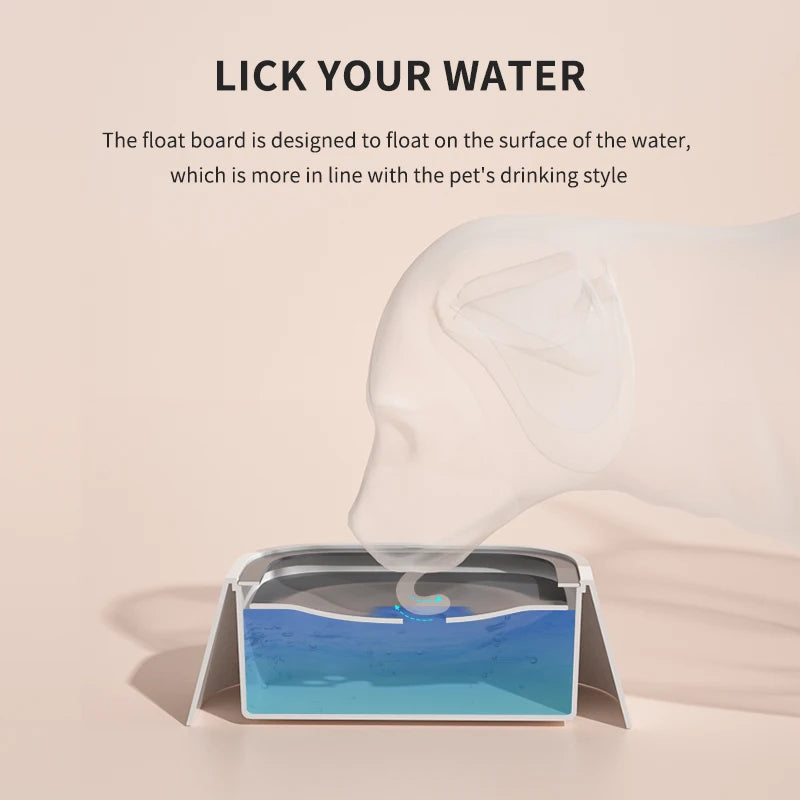 Elspet Dog Drinking Water Bowl Floating Non-Wetting Mouth Vehicle Mounted Floating Dog Cat Bowl without Spill 1L Water Dispense