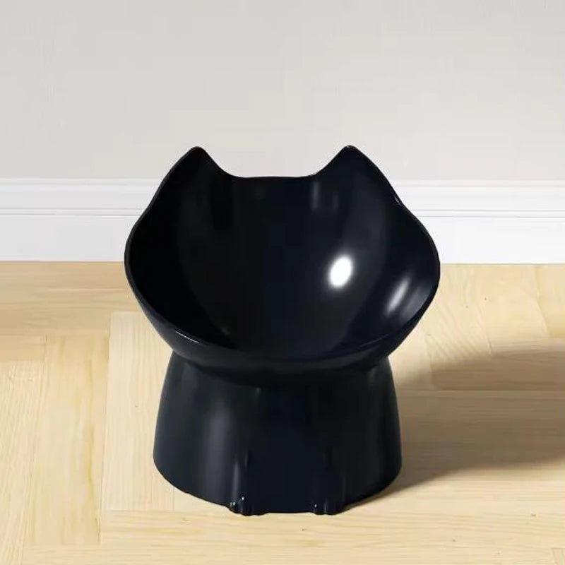 New Cat Bowl with Long Ears and High Feet Bowl with Cat and Dog Neck Protection and Anti-Overturning Plastic Raised Pet Bowl
