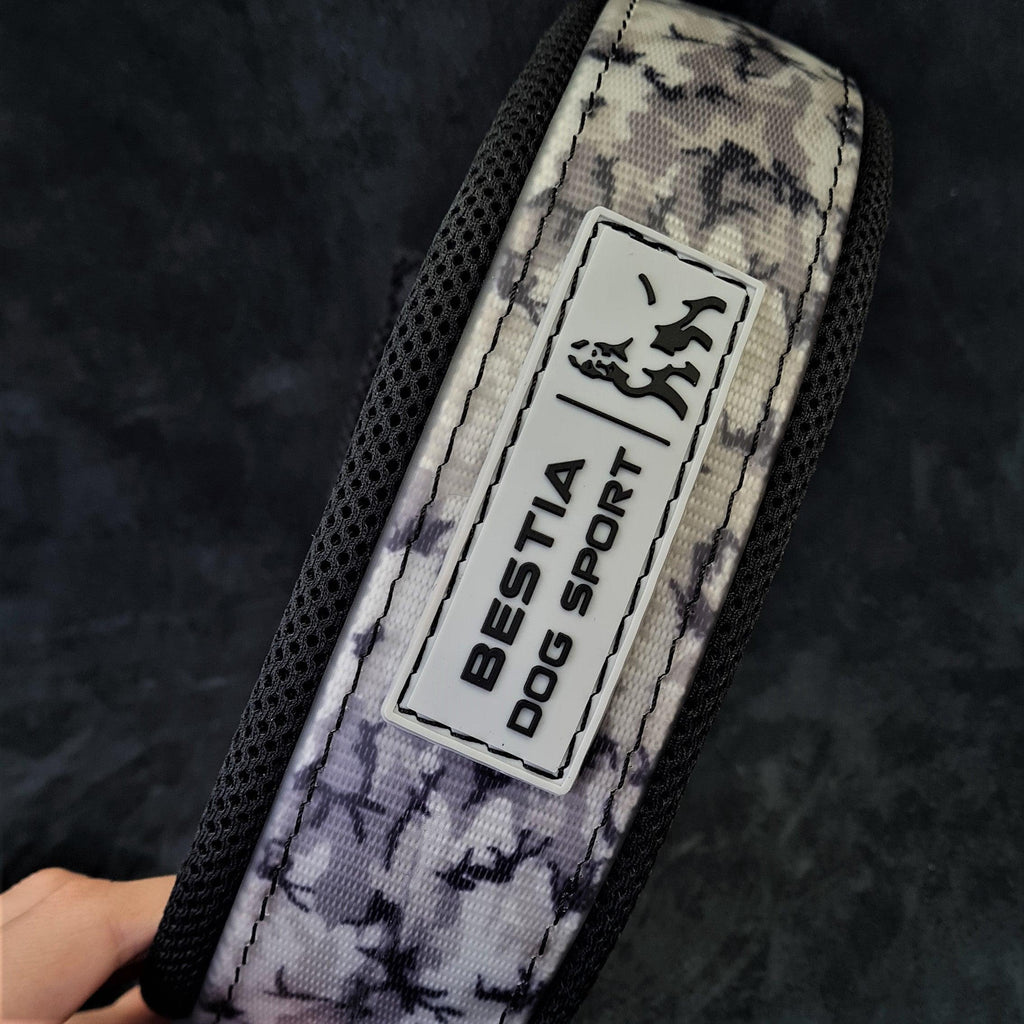 Sport Dog Collar – Grey Camo, Adjustable, Large Breeds