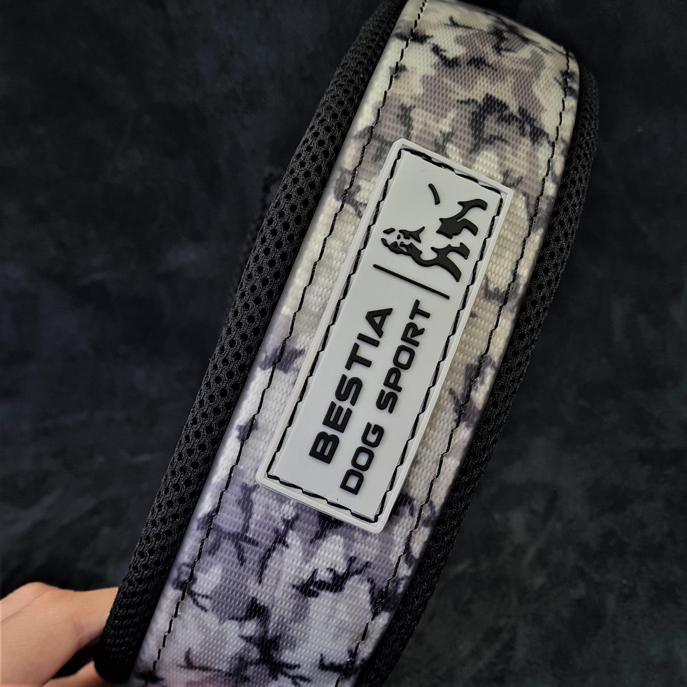 Sport Dog Collar – Grey Camo, Adjustable, Large Breeds