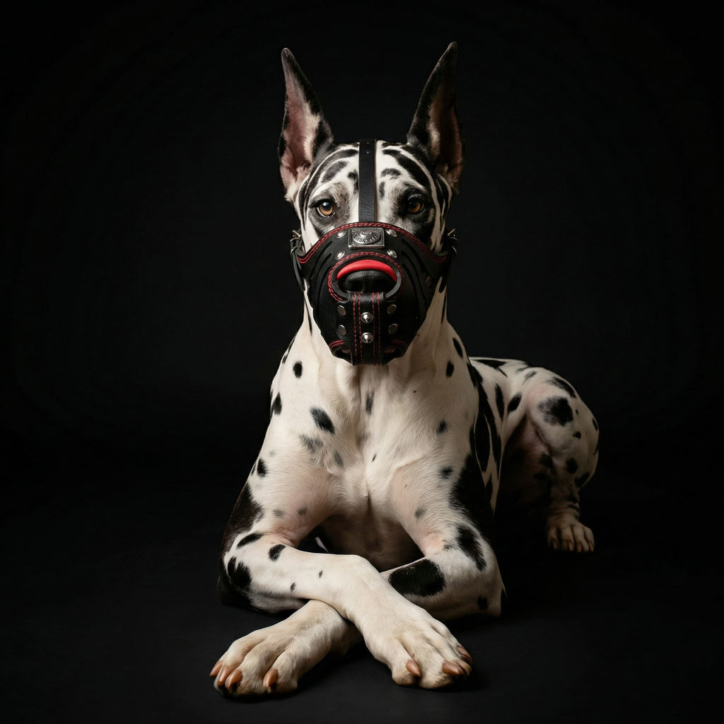 Dog Basket Muzzle – Black & Red, Humane & Breathable, Large Breeds