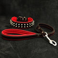 French Bulldog Collar and Leash Set – Red Leather Frenchie Set – Premium Small Dog Collar & Lead