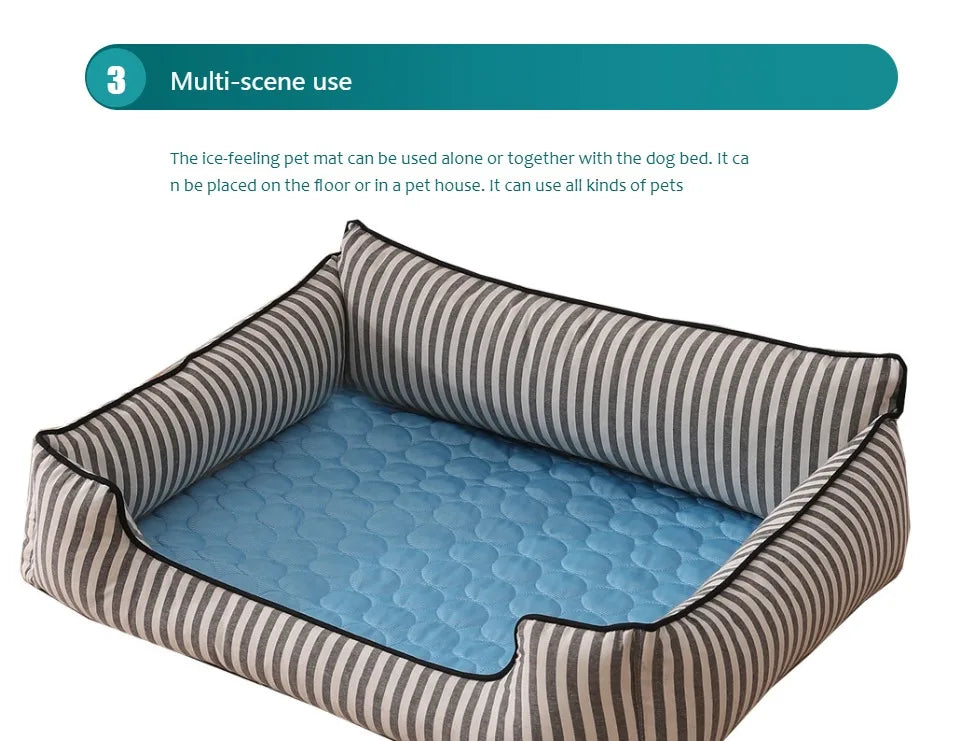 Dog Cooling Mat for Summer – Extra Large Pet Cool Bed Ice Pad – Durable Cooling Blanket for Small & Large Dogs & Cats